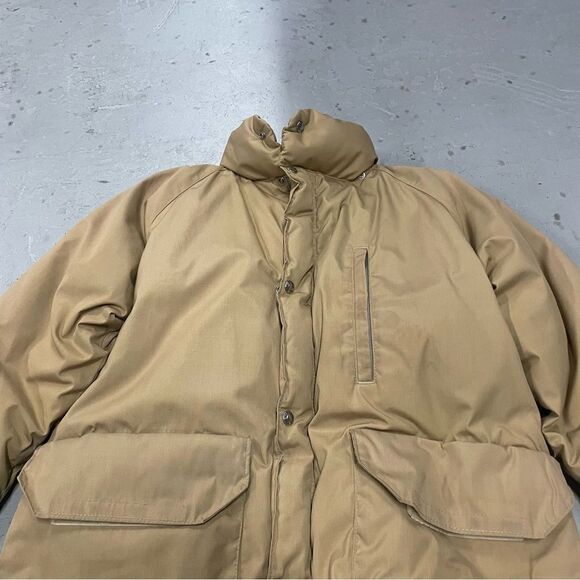 Vintage The North Face Men’s Puffer Down Fill Tan Jacket Size Small Made in USA - Picture 2 of 6